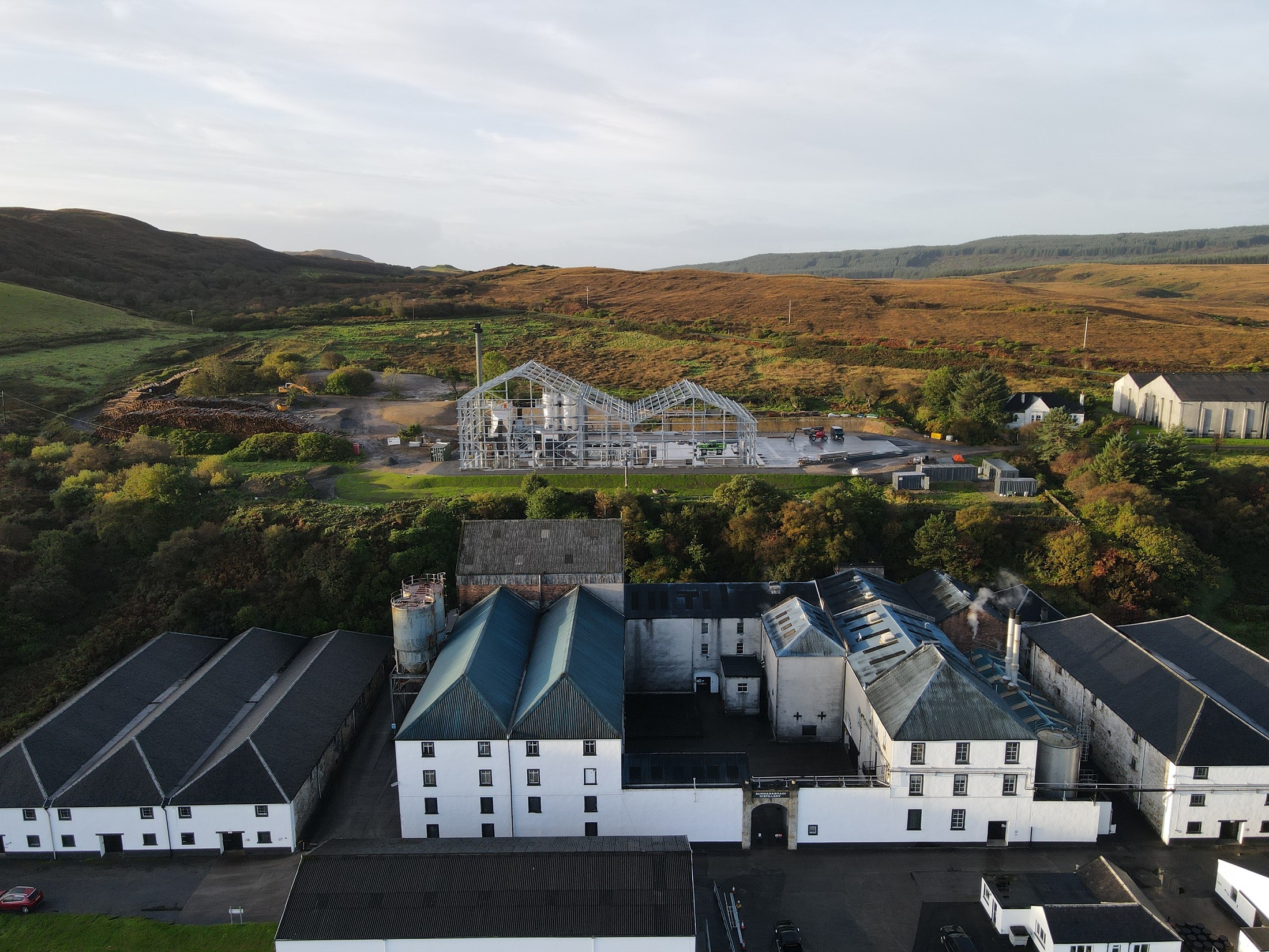 003 The New Energy Biomass Centre Viewed Behind The Bunnahabhain Distillery