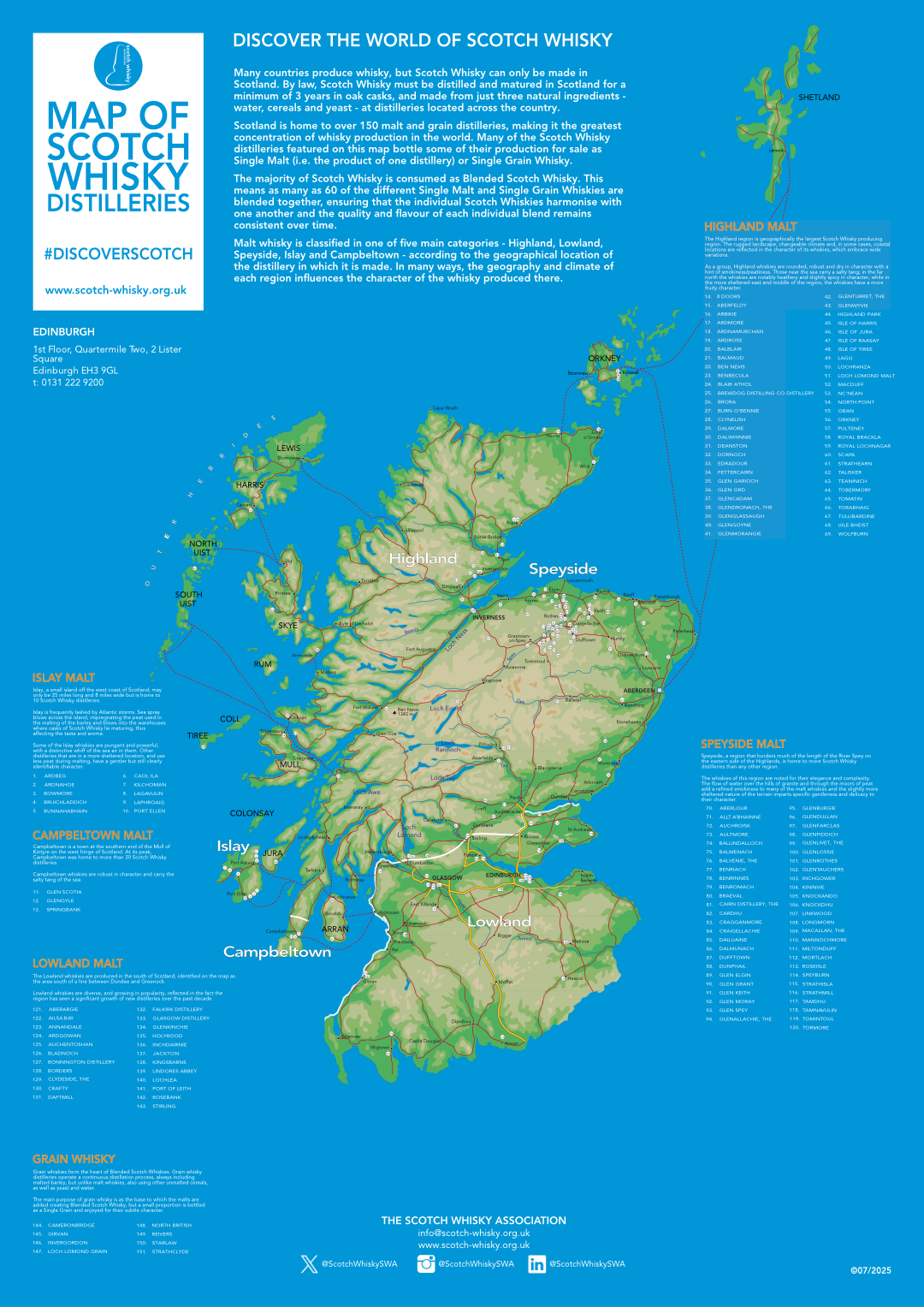 Big Map Of Scotch Whisky Scotch Whisky Association 2025 Update